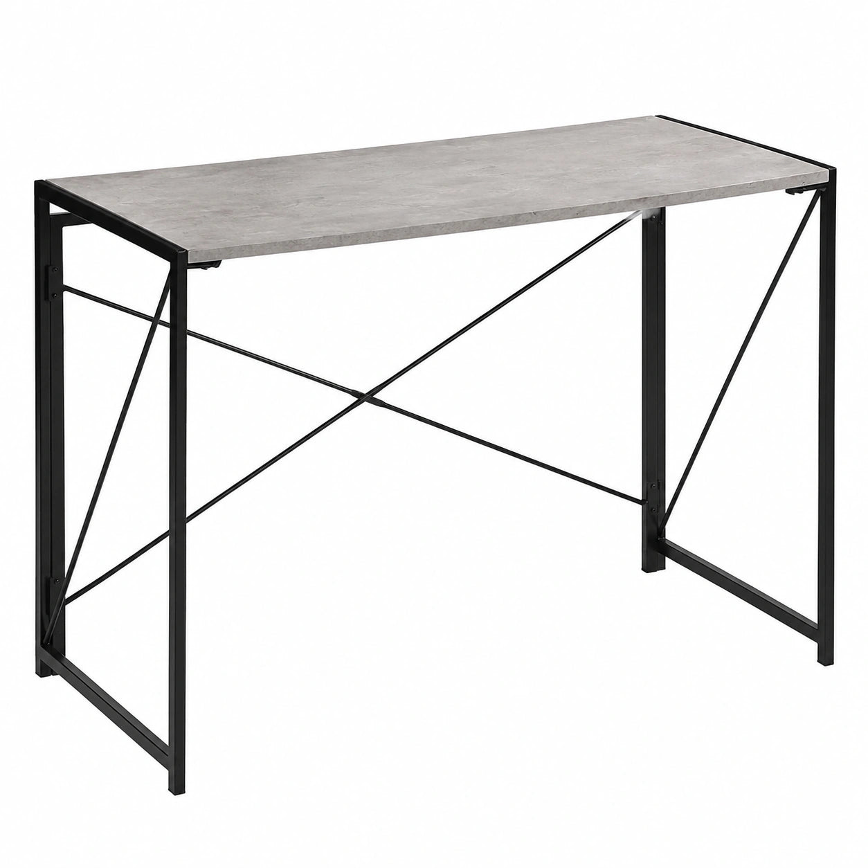 Escritorio Gaming Plegable Versa Jack, 74x45x90 cm, Madera y Metal, Gris