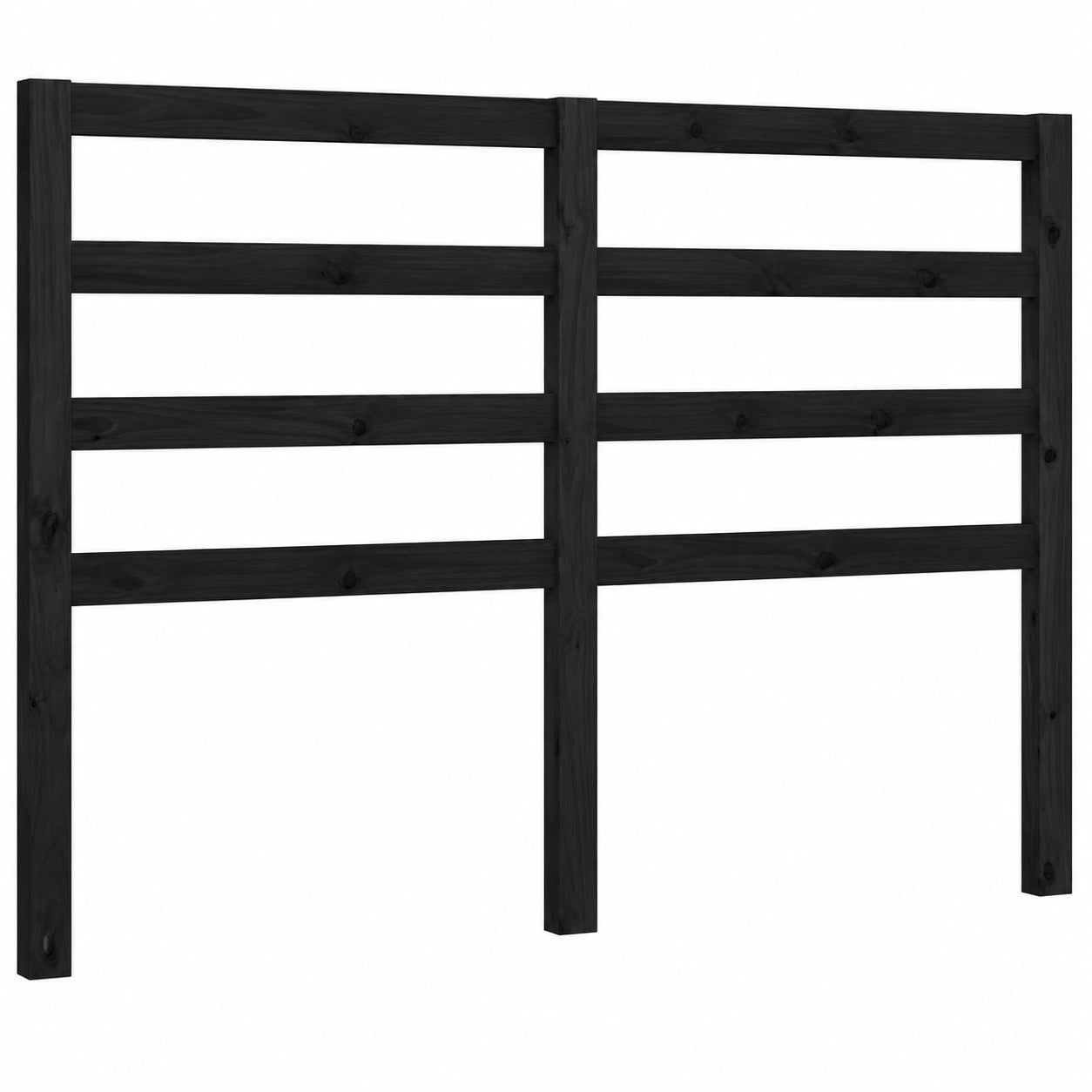 Cabecero de Madera de Pino Negro para Cama 166x4x100 cm Decoración Moderna