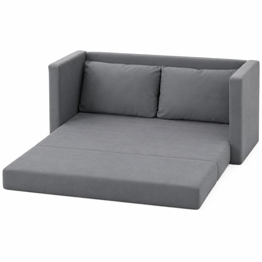IKAYAA Sofá Cama Matrimonial Convertible Futón Compacto Gris Oscuro