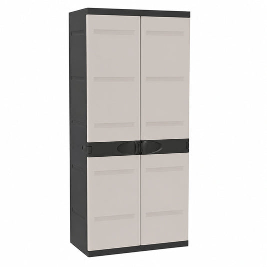 Armario Exterior de Resina con Estantes para Jardín 70x176x41 cm