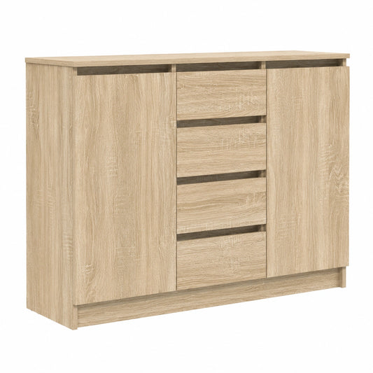Aparador de Madera con Cajones, Roble Sonoma, 100,5 x 35 x 76 cm